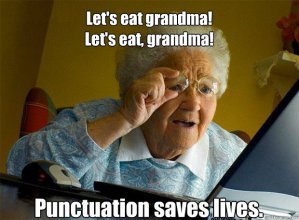 Grandma Punctuation Meme